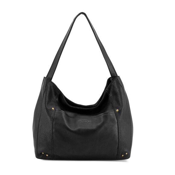 American Leather Co. Avery Sling Hobo Black Leather Shoulder Bag - Picture 2 of 16